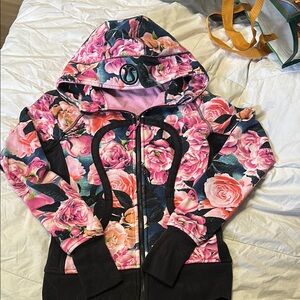 lululemon athletica Floral Hoodie - Pink and Black